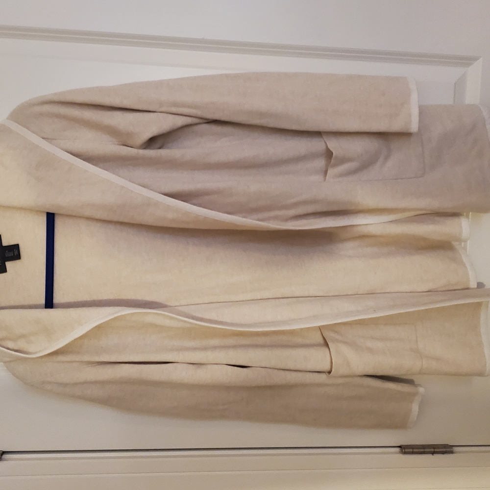 Cream Open Front Cardigan